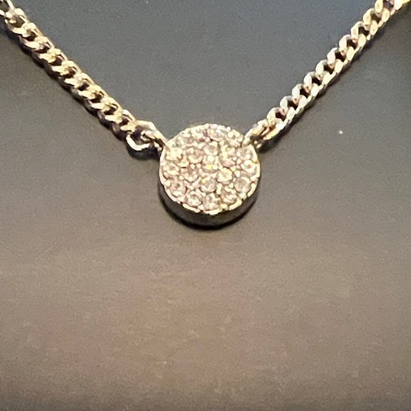 DKNY Gold and Silver Necklace and Earrings Set with Crystal Details - Picture 3 of 4